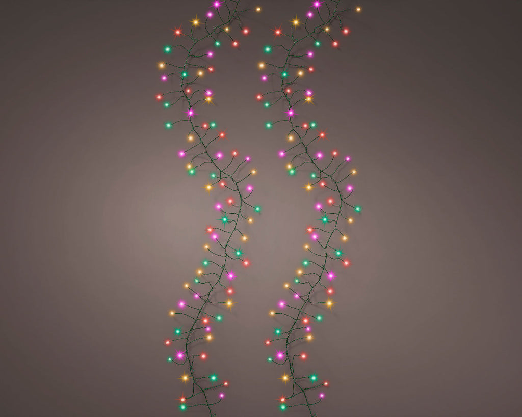 Micro LED Garland Light - 8 function twinkle - 480 - Multicolor - Silver String