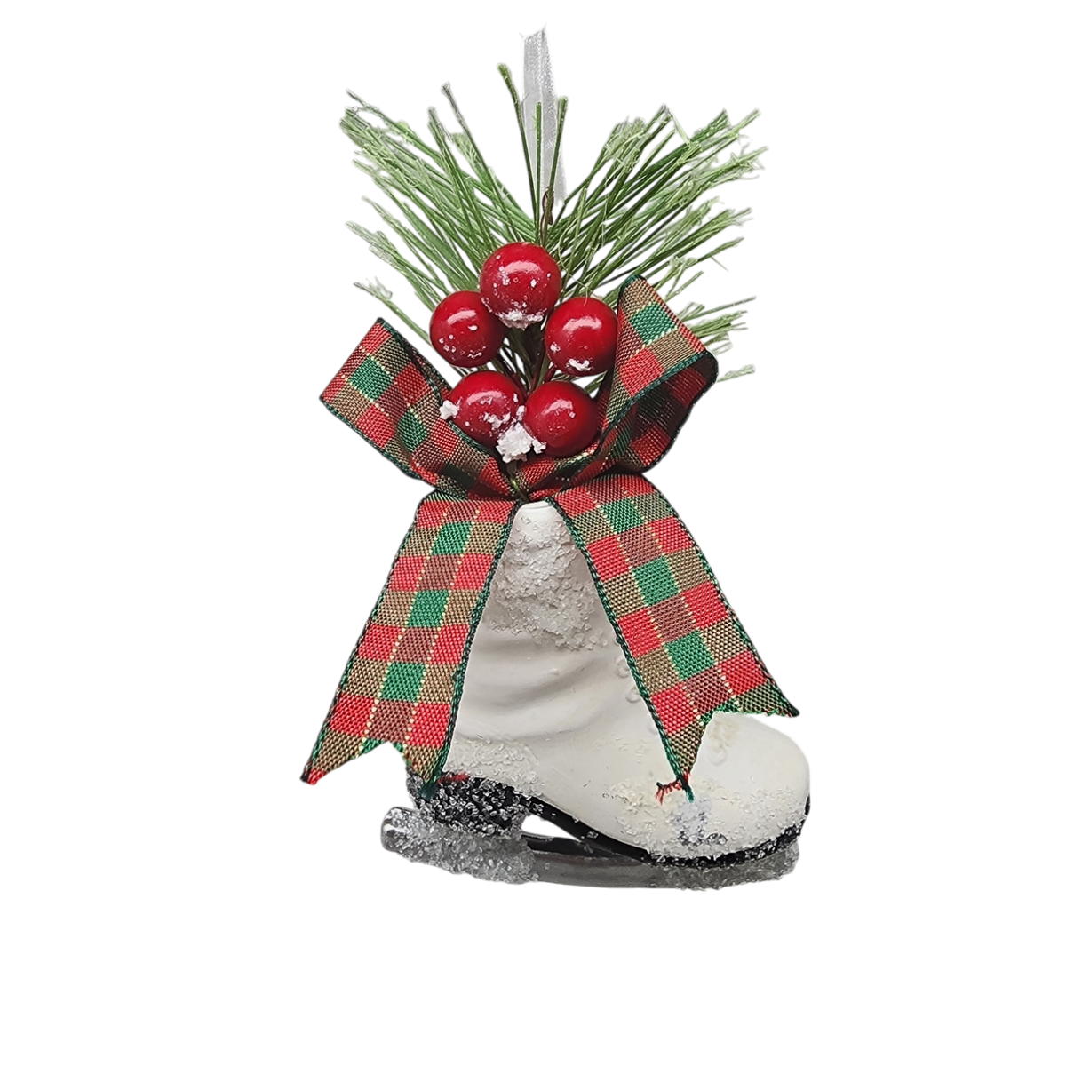 Floral Ice Skate Ornament -