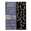 Warm White Jingle Bright Icicle Lights