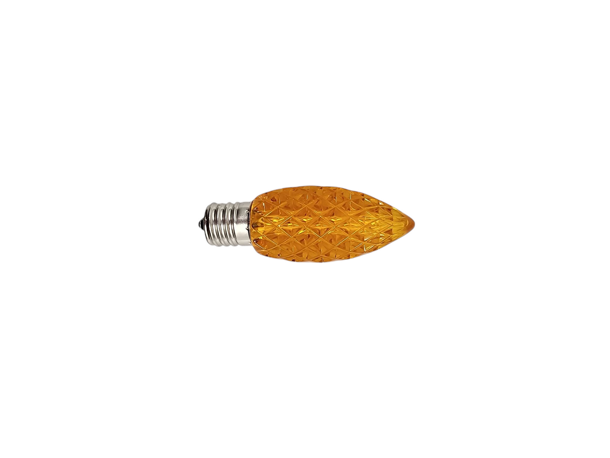 LED C9 Light Bulbs - 25 Pack - Yellow