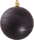4.75" (120mm) Commercial Shatterproof Ball Ornament - Soot Black with Tangles