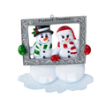 Snow Couple Holding Frame Personalized Christmas Ornament
