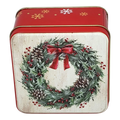 Wreath of Cheer Treat Tin - 4 Inch