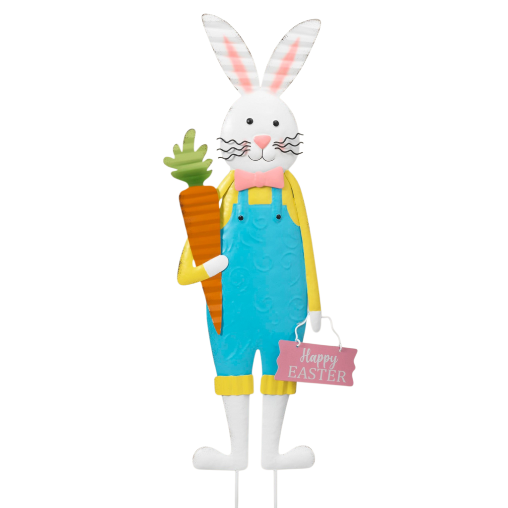 Metal Easter Bunny Yard Stake -