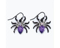 Bejeweled Purple Web Crawlers Earrings
