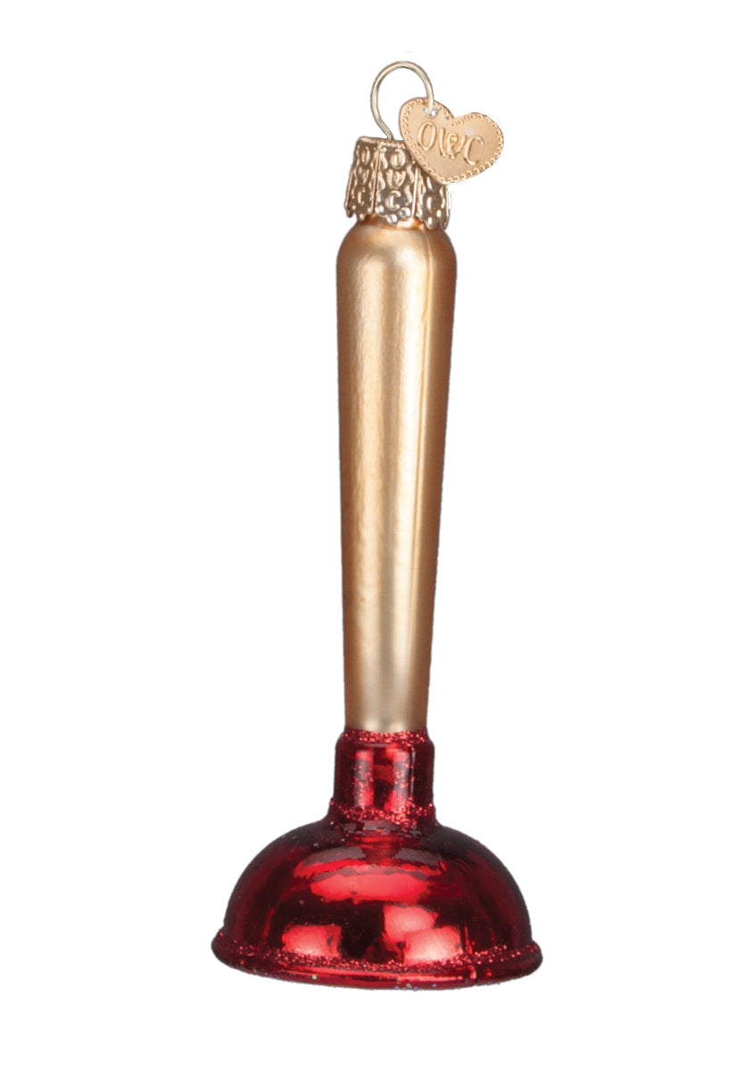 Old World Christmas Toilet Plunger