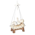 Roman 2.5" x 2" Ceramic Baby Jesus Star of Bethlehem Ornament