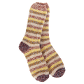 Cozy Striped Crew Socks - Warm Ember