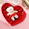 Rose-Shaped Soap Gift Box With Heart-Shaped Artificial Roses