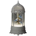 Bluebird with Holly Swirl Birdcage – 10.5 Inch