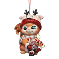 Festive Squirrel Ornament - Approximately 4 Inches