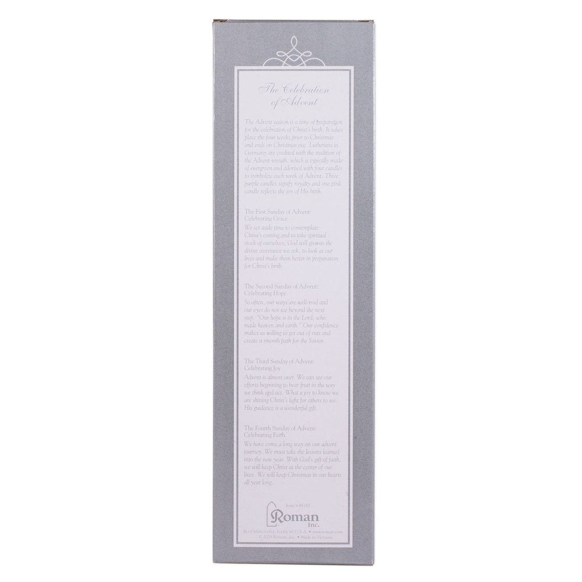 Slim Advent Candle 4 Piece Set