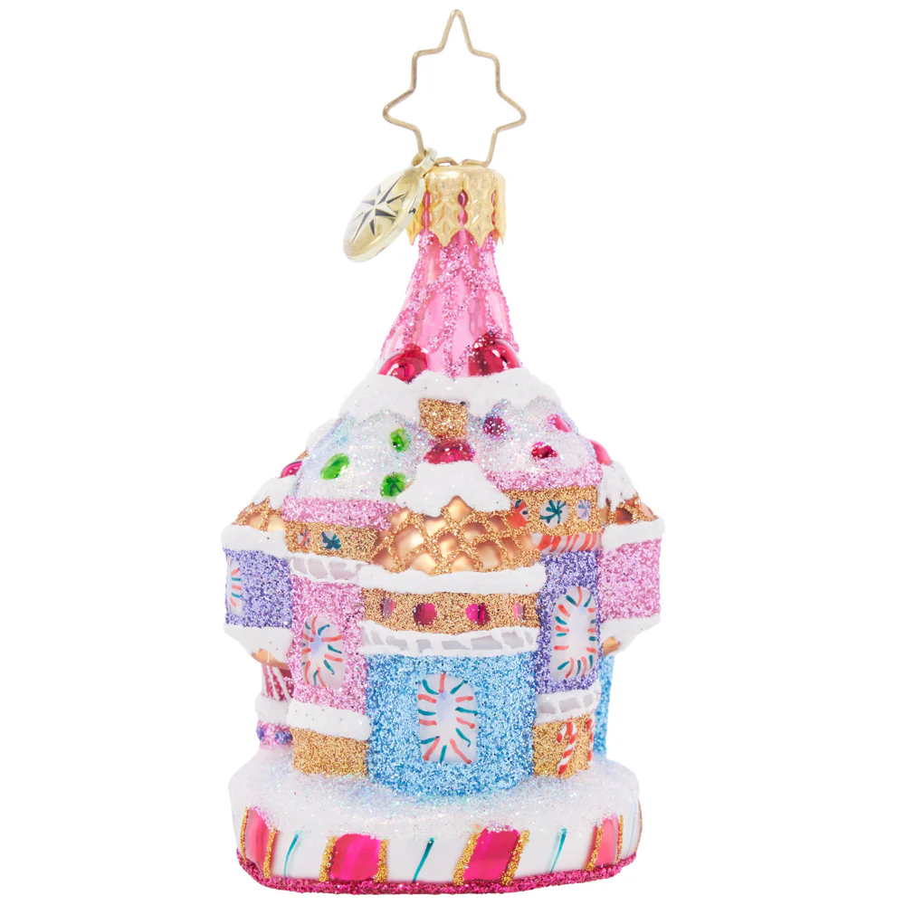 Christopher Radko Little Gem Glass Ornament - Candy Cane Castle