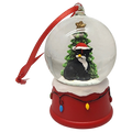Charming Kitty Snow Globe Ornament - Black Cat