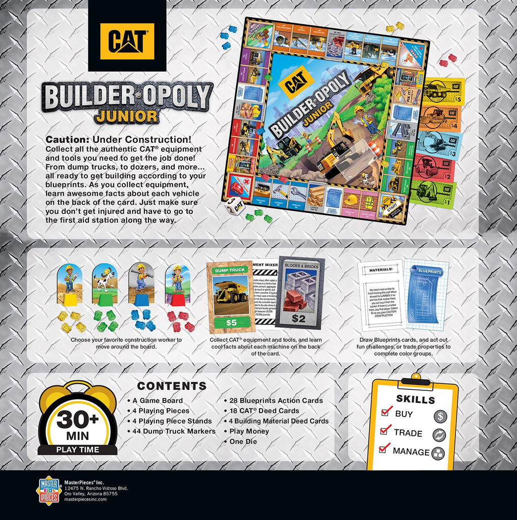 CAT - Builder Opoly Junior Board Game