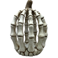 Lighted Resin Halloween Skeleton Pumpkin - Tall