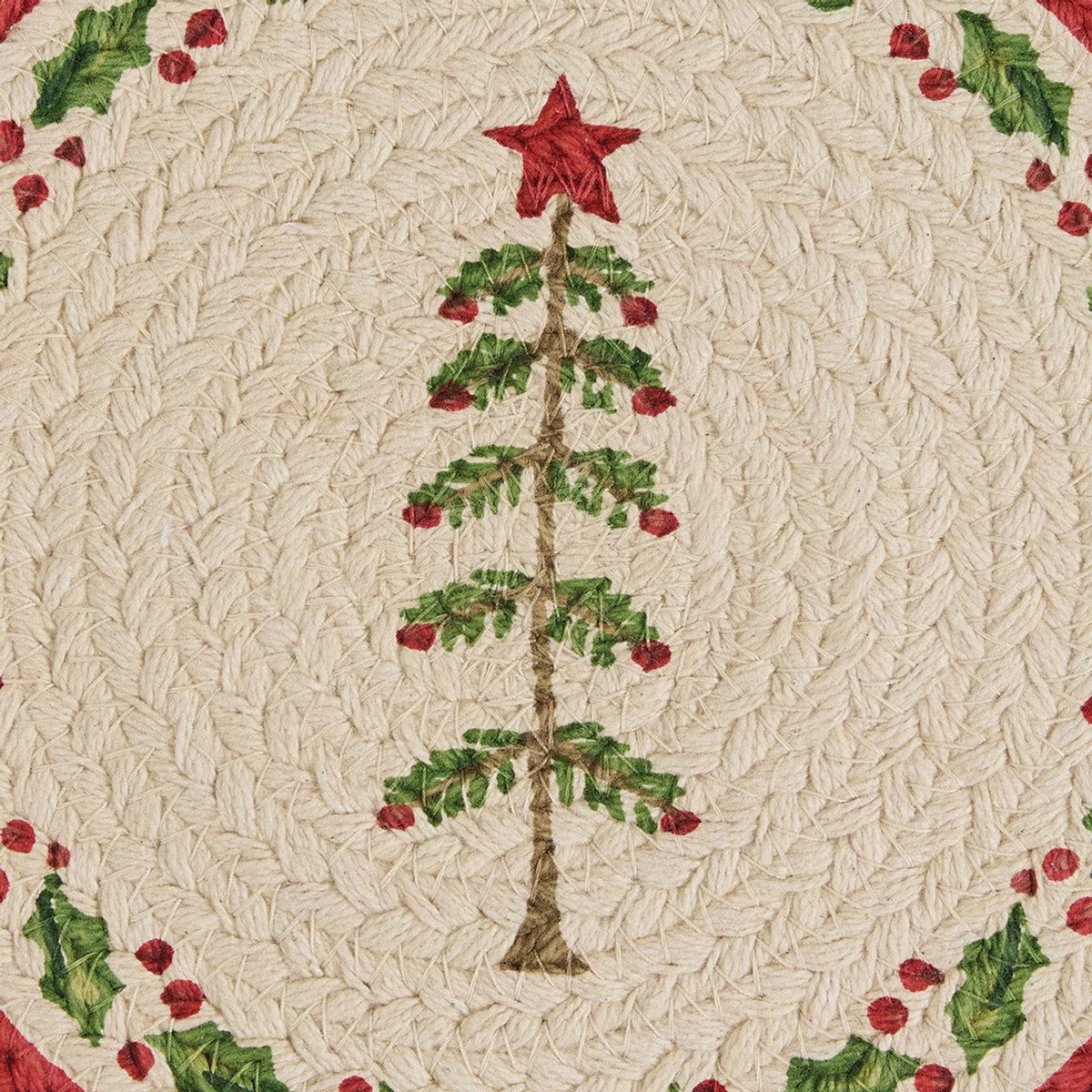 Feather Tree Printed Braided Trivet