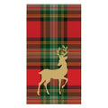 Reindeer Tartan Red Guest Towel / Buffet Napkin