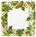 Holly And Fretwork White  - Dinner Plate