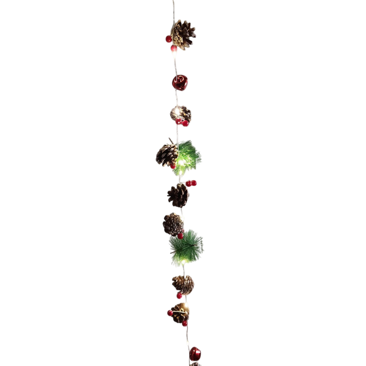 Lighted Pinecone Garland