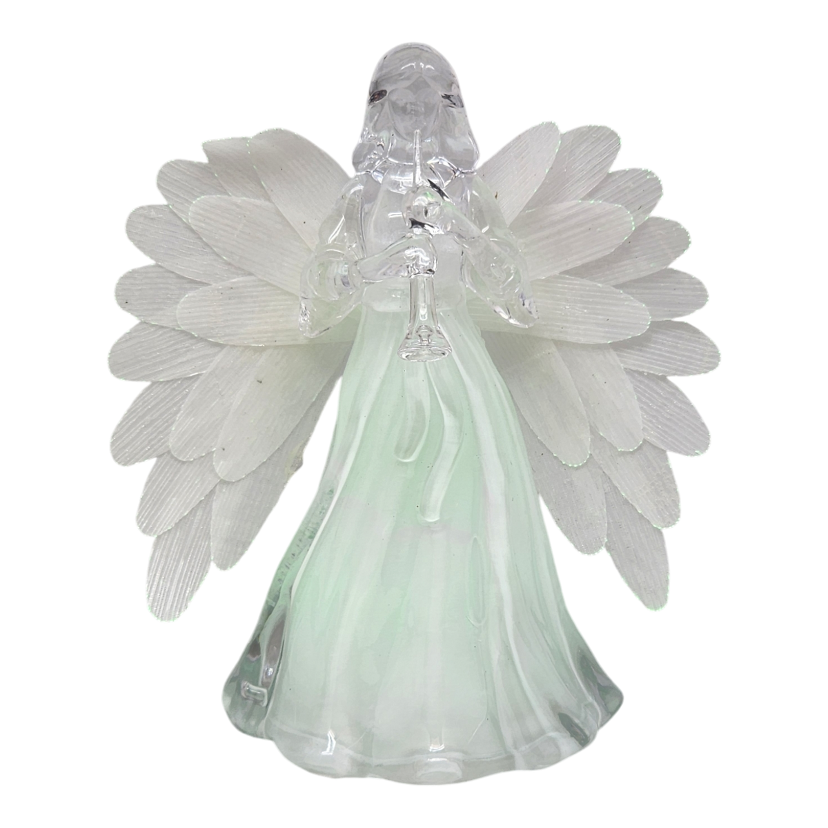 Lighted Acrylic Angel - Horn