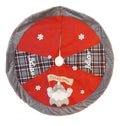 Gnome Embroidered Fleece Tree Skirt - 48 Inch - Red