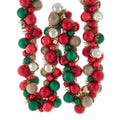 Red, Green & Gold Ball With Tinsel Garland - 6 Feet Long
