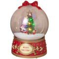Lighted Musical Globe with Moving Scene - Santa