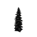 Black Resin Halloween Tree 9 1/4 Inches Tall