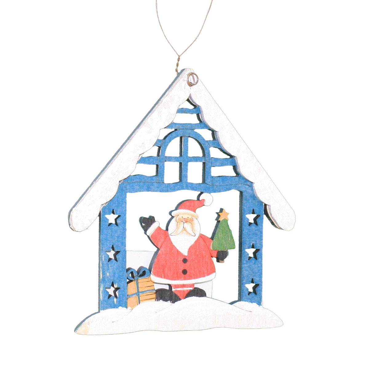Santa's Cottage Holiday Ornament
