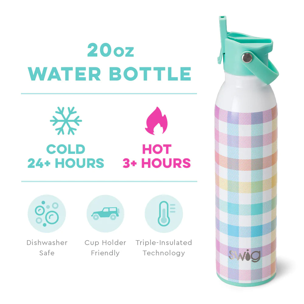 Pretty in Plaid Flip and Sip Bottle 20 oz