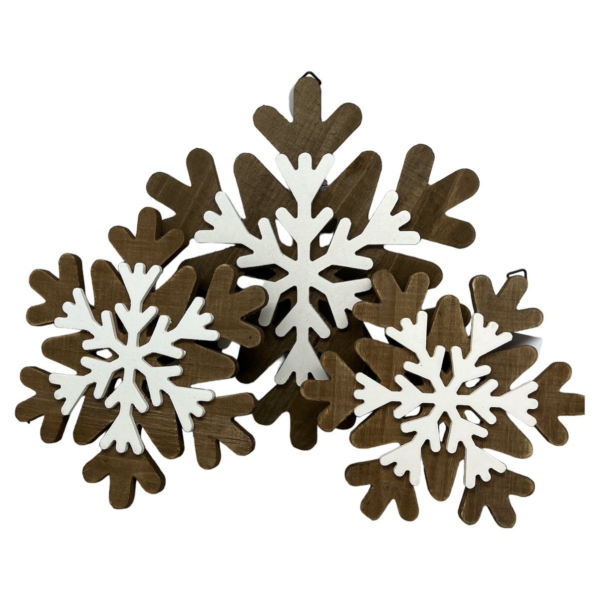 Wood Layered Snowflake Decor -