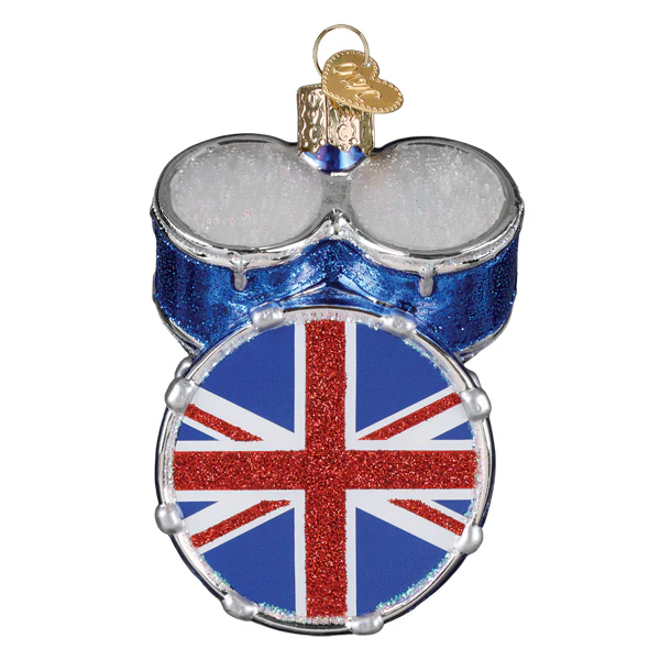 The Who Drum Set Glass Ornament