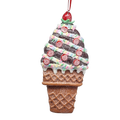 Claydough Ice Cream Ornament - Chocolate