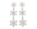 Twinkling Silver Snowflake Drop Earrings