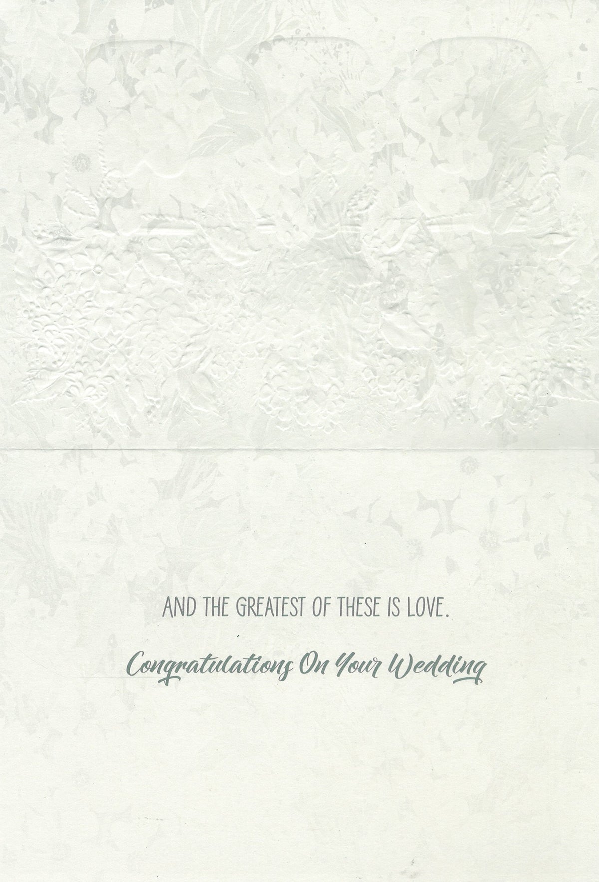 Faith Hope Love Card  - Wedding Card