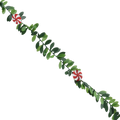 Whimsical Holly Garland - Mushroom Accents