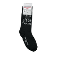 PLEASE just STOP TALKING Crew Socks