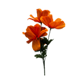 13 inch Faux Orange Cosmos Flower Bouquet