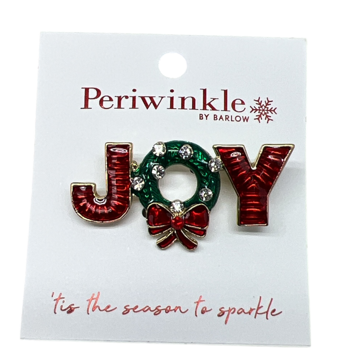 Joyful Wreath Crystal Pin