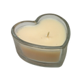 Heart Shaped Fresh Linen Scented Jar Candle  - Clear
