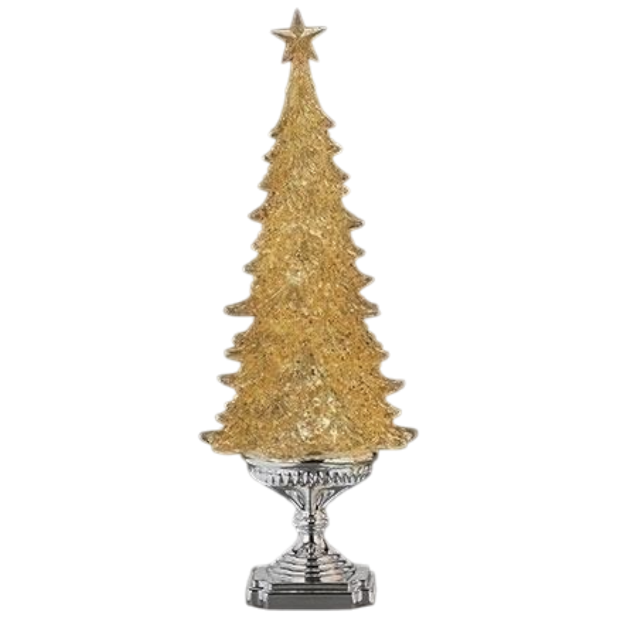 Gold Lighted Glitter Swirl Tree – 20 Inch