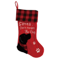 Santa Don't Forget the Dog Stocking - Embroidered