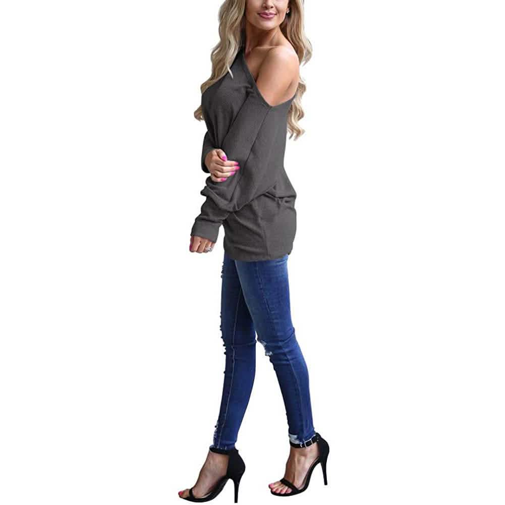 Women's Off-Shoulder Long-Sleeved Top
