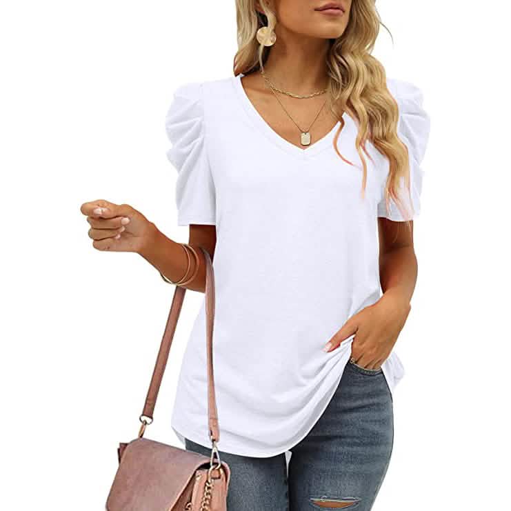 Women's Summer V-Neck Casual T-Shirt