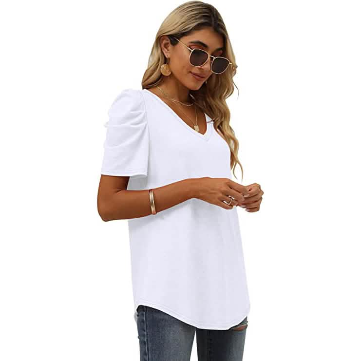 Women's Summer V-Neck Casual T-Shirt