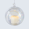 Battery-Operated Lighted LED Candle In Glass Ball Ornament