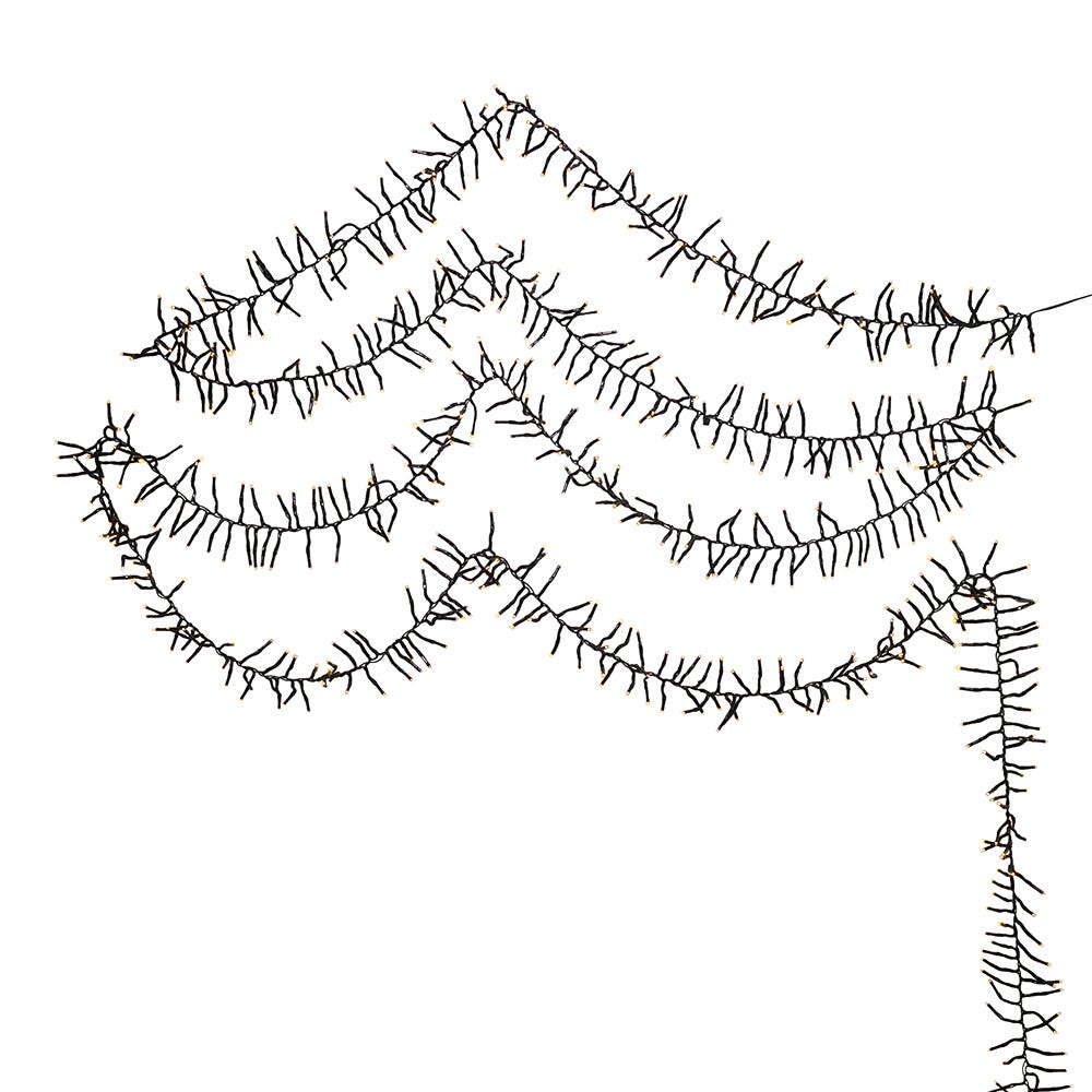480-Light Fairy Warm White LED Connectable Cluster Garland