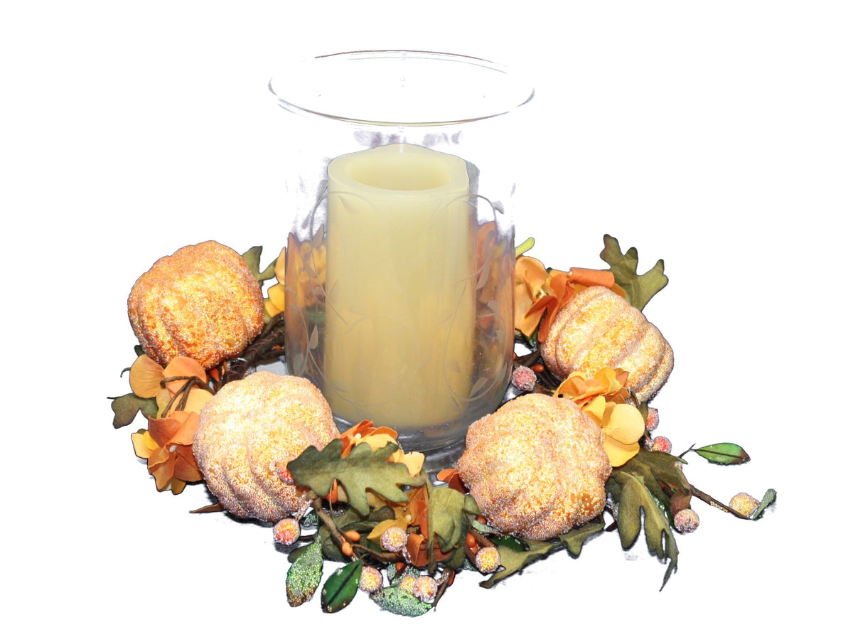 Multi Season LED Pillar Candle Changeable Candle Ring (Pine Candle Ring / Autumn Candle Ring)