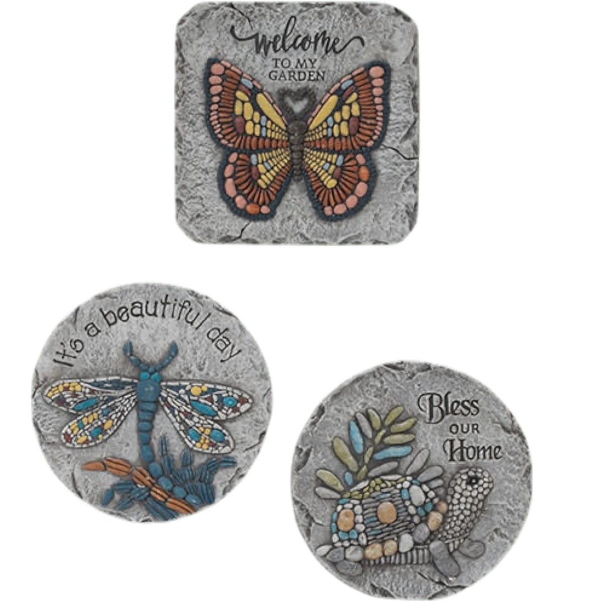 Cement Garden Friends Stepping Stone - Bless Our Home